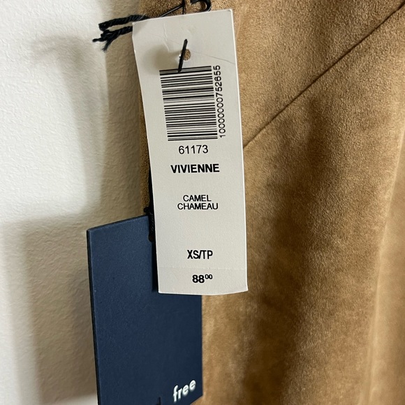 NWT Wilfred Free Aritzia Vivienne Camel Suede Dress Size XS - Picture 7 of 12